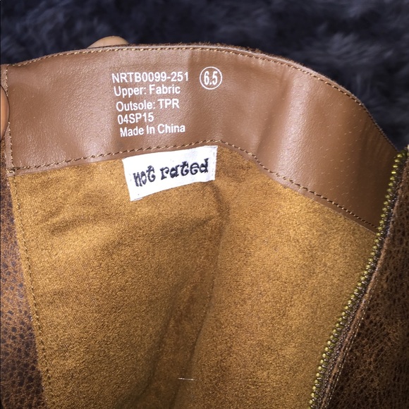 NOT RARED Tutsan Boho Western Embellished Knee Boot Dark Brown Size 6.5 - Picture 7 of 7